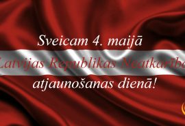 Sveicam 4. maijā!
